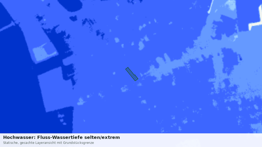 Statische Kartenansicht: Hochwasser: Fluss-Wassertiefe selten/extrem