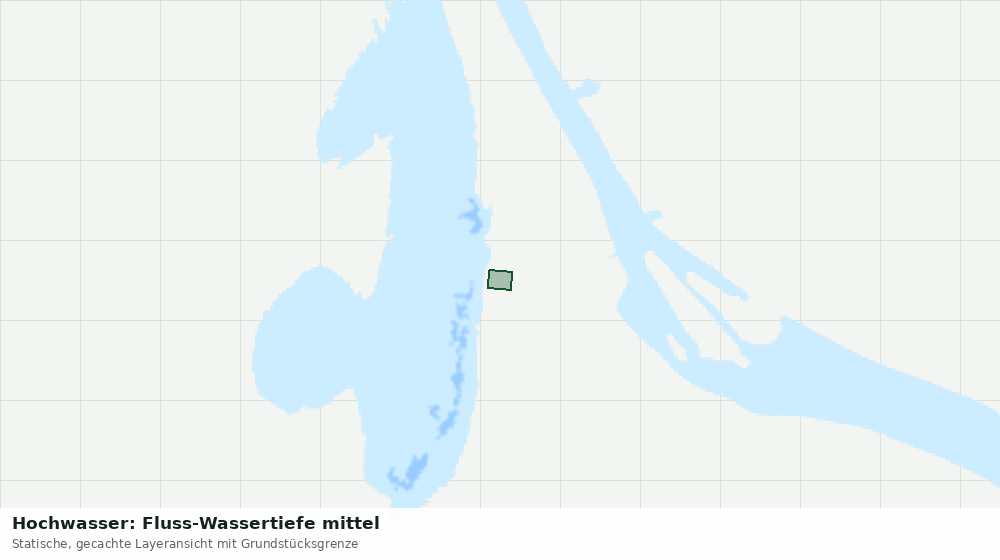 Statische Kartenansicht: Hochwasser: Fluss-Wassertiefe mittel
