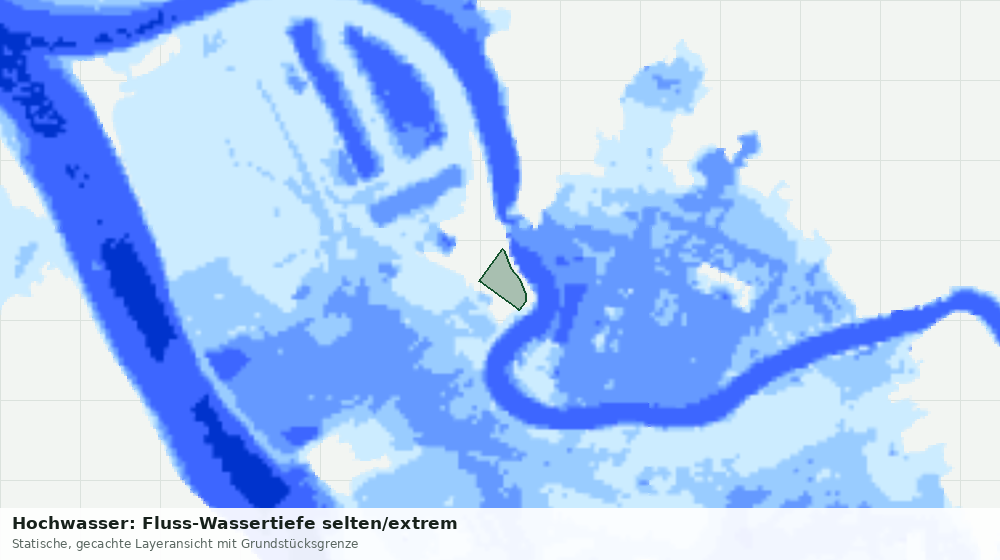 Statische Kartenansicht: Hochwasser: Fluss-Wassertiefe selten/extrem