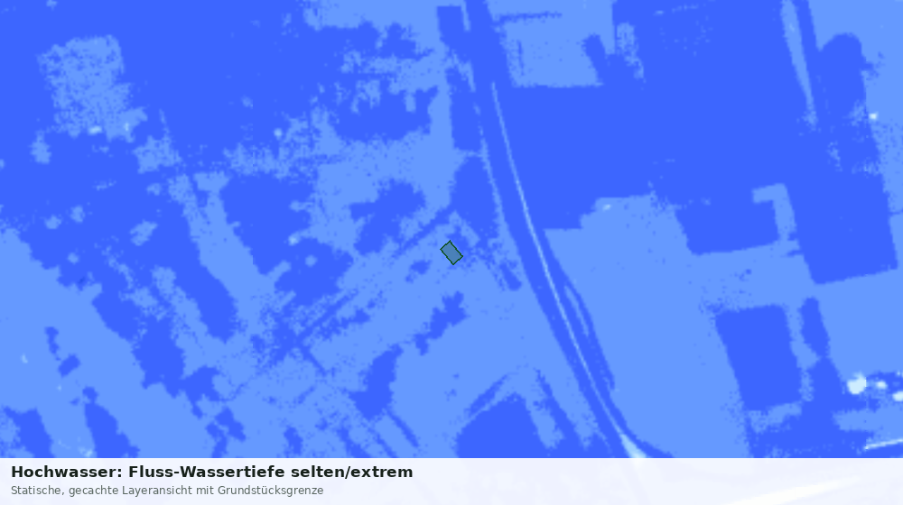 Statische Kartenansicht: Hochwasser: Fluss-Wassertiefe selten/extrem