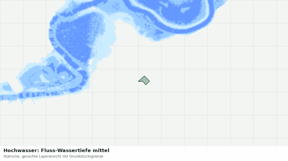 Statische Kartenansicht: Hochwasser: Fluss-Wassertiefe mittel