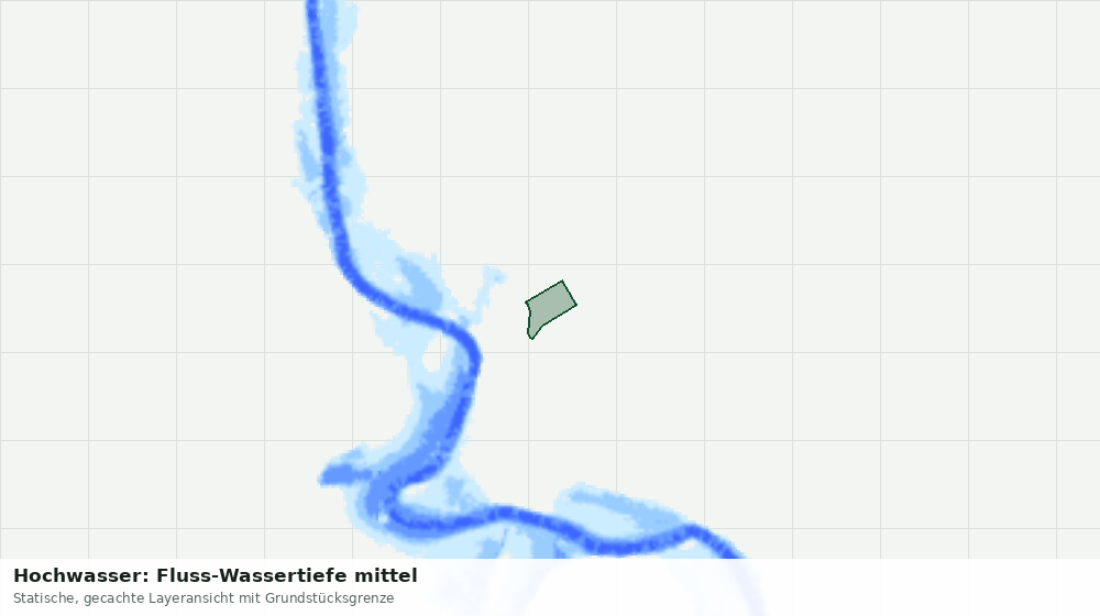 Statische Kartenansicht: Hochwasser: Fluss-Wassertiefe mittel