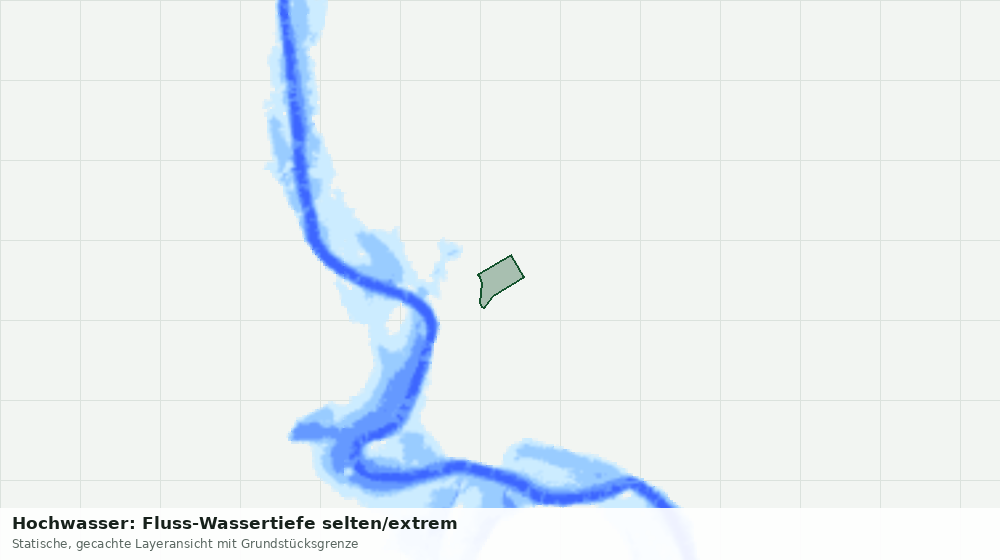 Statische Kartenansicht: Hochwasser: Fluss-Wassertiefe selten/extrem