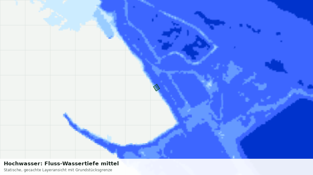 Statische Kartenansicht: Hochwasser: Fluss-Wassertiefe mittel