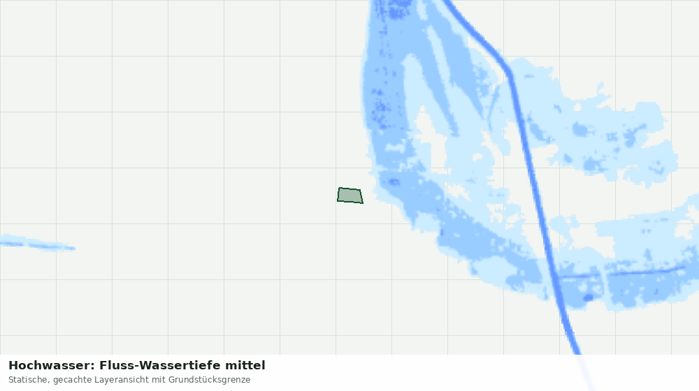 Statische Kartenansicht: Hochwasser: Fluss-Wassertiefe mittel