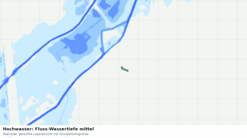 Statische Kartenansicht: Hochwasser: Fluss-Wassertiefe mittel