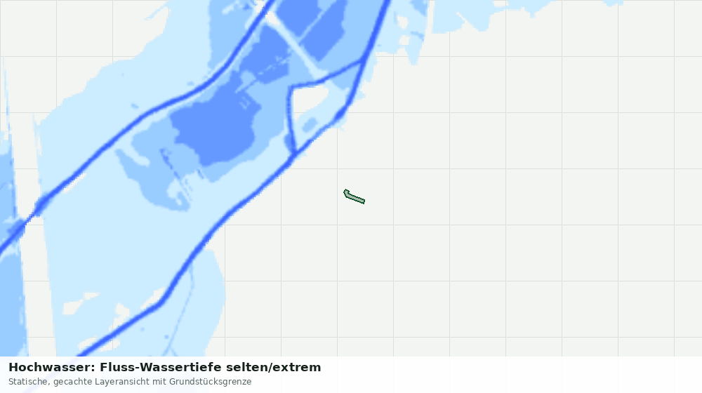 Statische Kartenansicht: Hochwasser: Fluss-Wassertiefe selten/extrem
