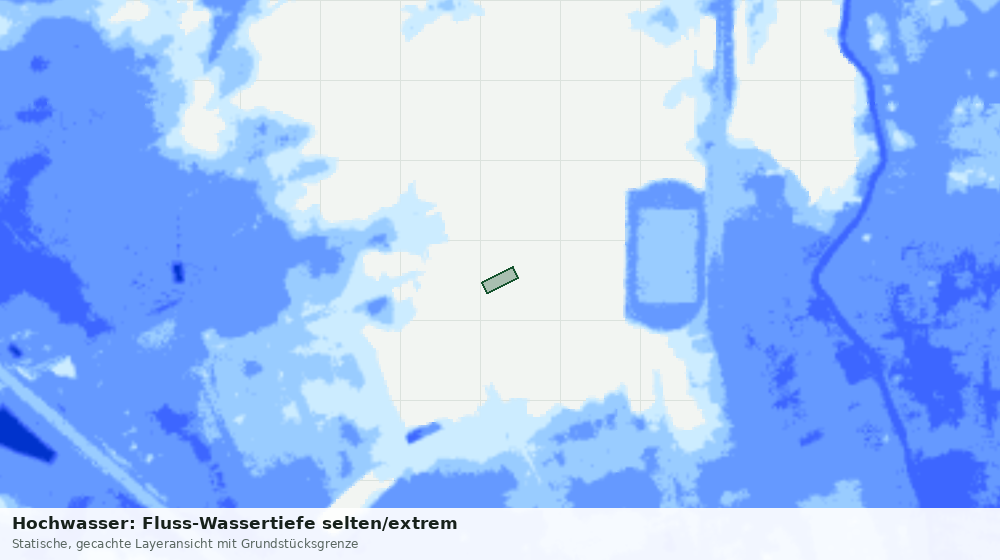 Statische Kartenansicht: Hochwasser: Fluss-Wassertiefe selten/extrem