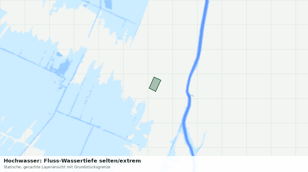 Statische Kartenansicht: Hochwasser: Fluss-Wassertiefe selten/extrem