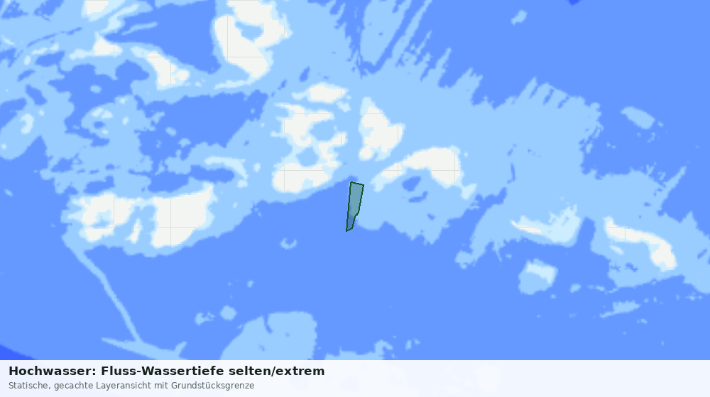 Statische Kartenansicht: Hochwasser: Fluss-Wassertiefe selten/extrem