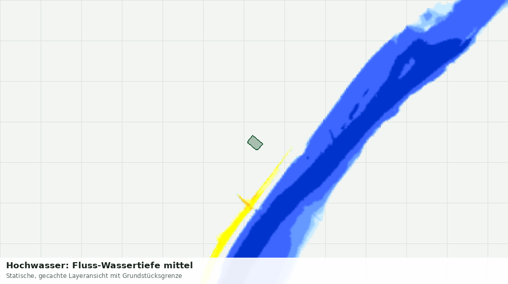 Statische Kartenansicht: Hochwasser: Fluss-Wassertiefe mittel