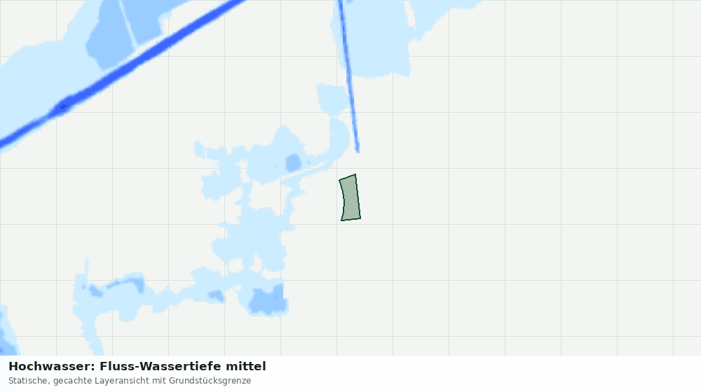 Statische Kartenansicht: Hochwasser: Fluss-Wassertiefe mittel