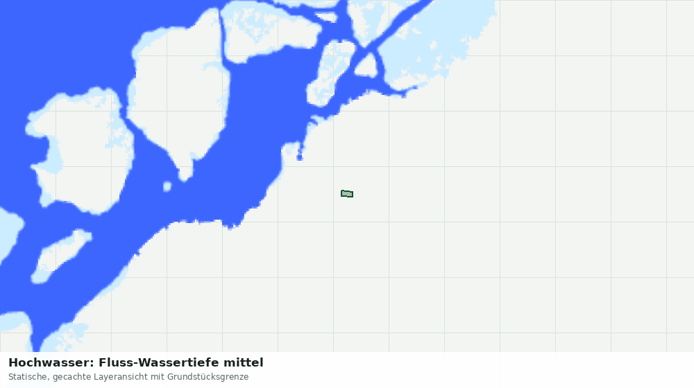 Statische Kartenansicht: Hochwasser: Fluss-Wassertiefe mittel