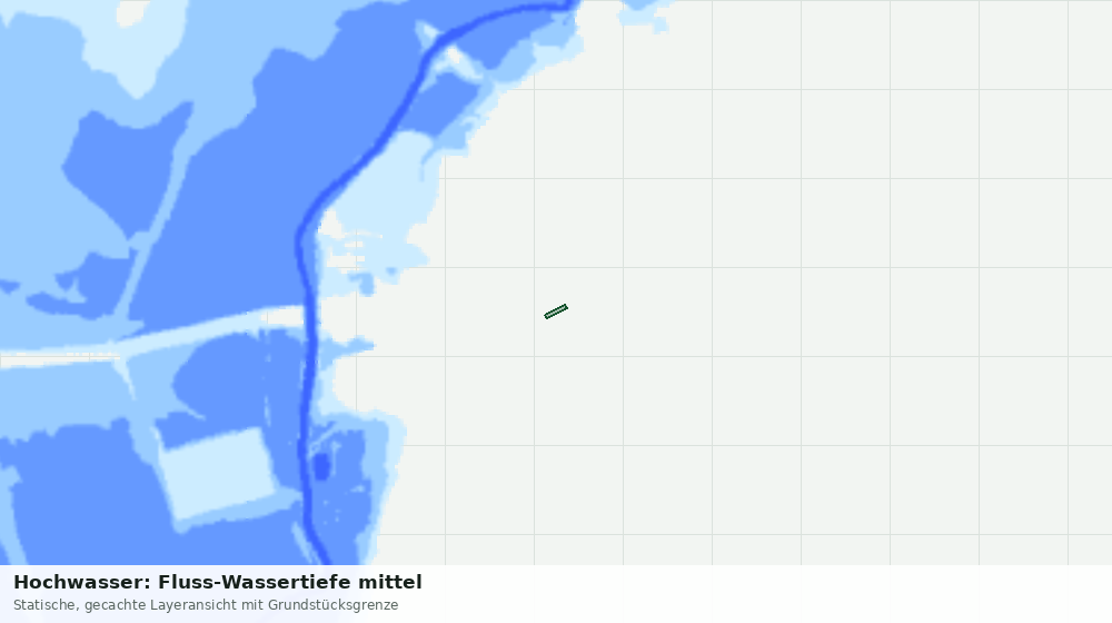 Statische Kartenansicht: Hochwasser: Fluss-Wassertiefe mittel
