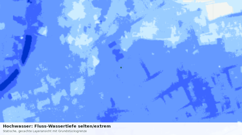 Statische Kartenansicht: Hochwasser: Fluss-Wassertiefe selten/extrem