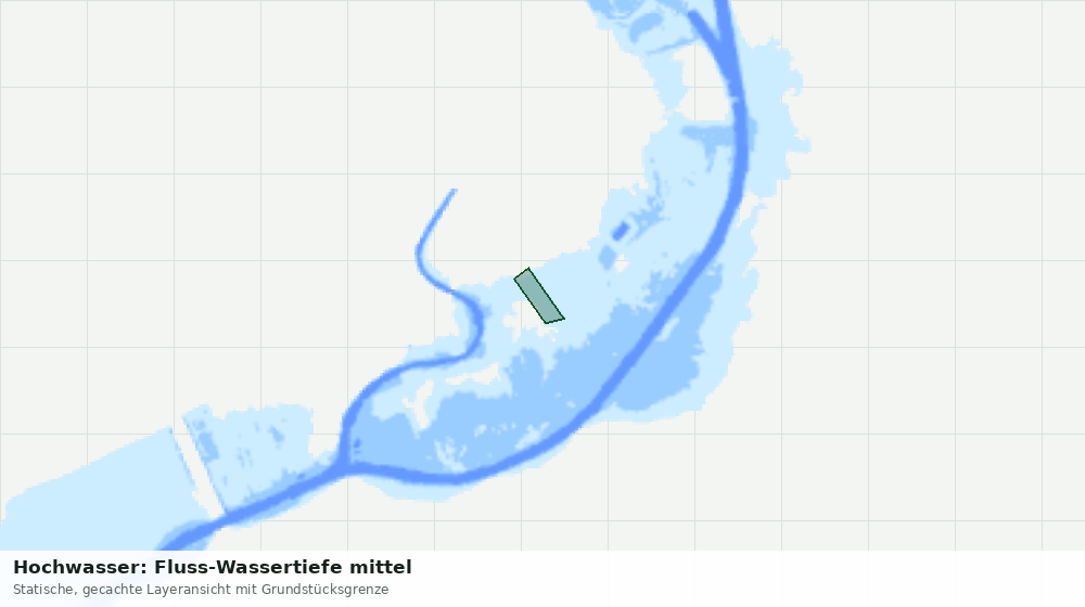 Statische Kartenansicht: Hochwasser: Fluss-Wassertiefe mittel