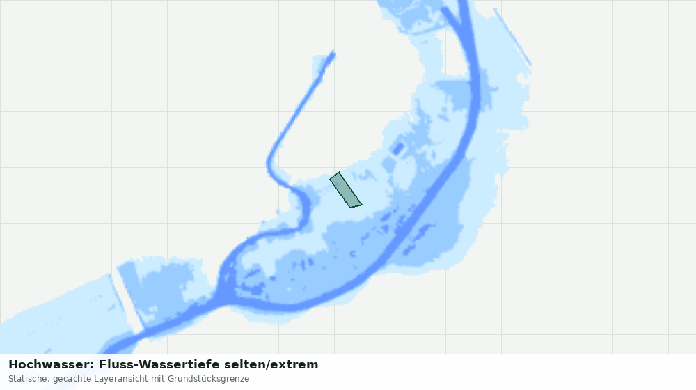 Statische Kartenansicht: Hochwasser: Fluss-Wassertiefe selten/extrem