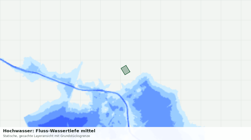 Statische Kartenansicht: Hochwasser: Fluss-Wassertiefe mittel