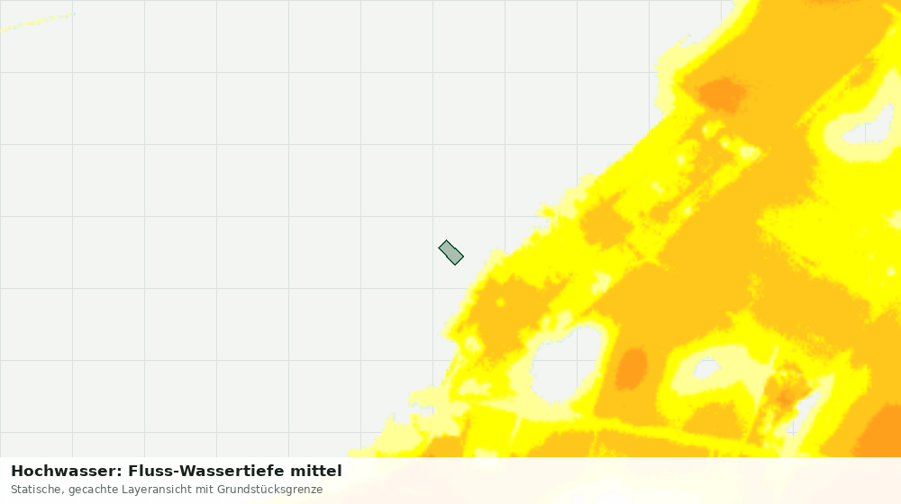 Statische Kartenansicht: Hochwasser: Fluss-Wassertiefe mittel