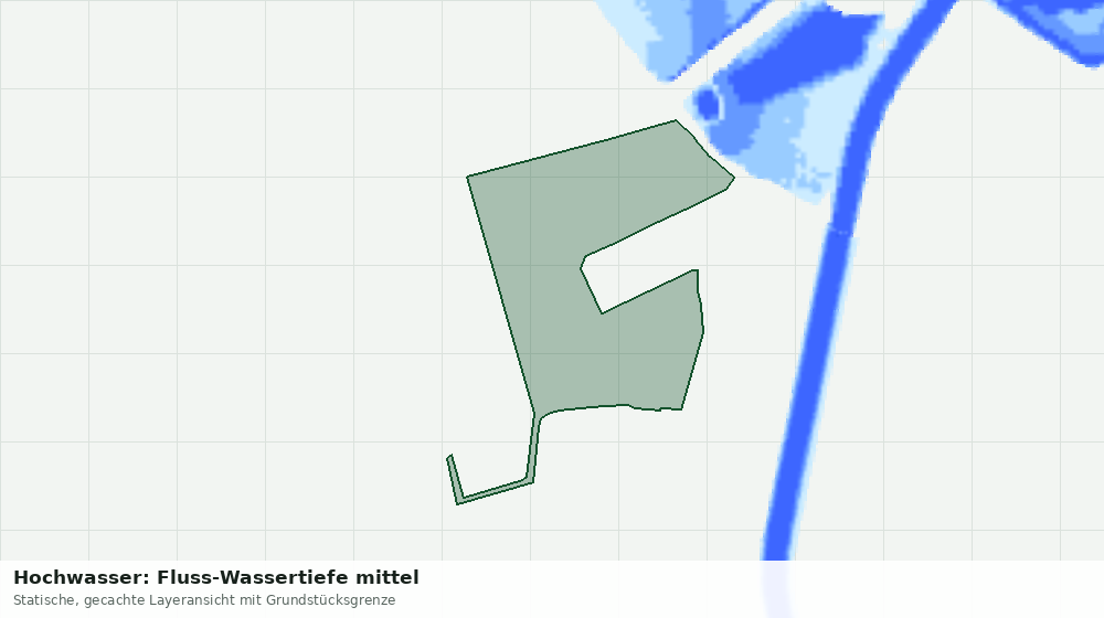 Statische Kartenansicht: Hochwasser: Fluss-Wassertiefe mittel