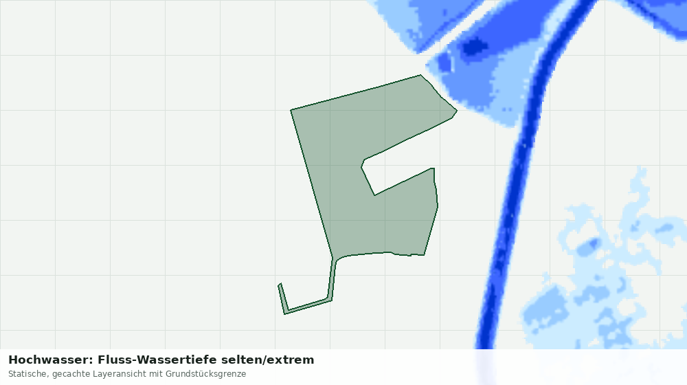 Statische Kartenansicht: Hochwasser: Fluss-Wassertiefe selten/extrem