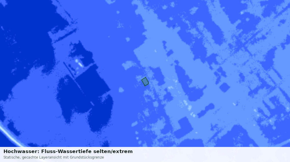 Statische Kartenansicht: Hochwasser: Fluss-Wassertiefe selten/extrem