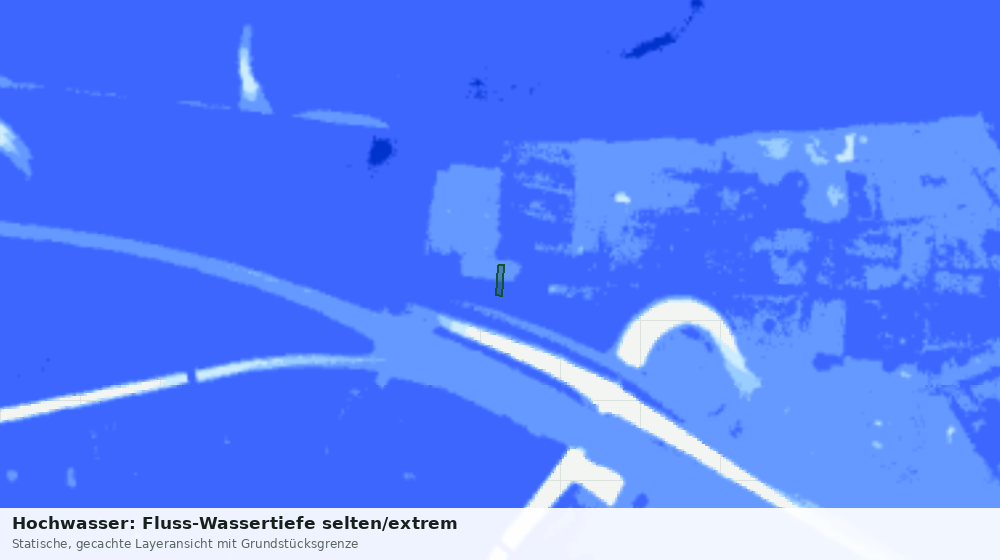 Statische Kartenansicht: Hochwasser: Fluss-Wassertiefe selten/extrem