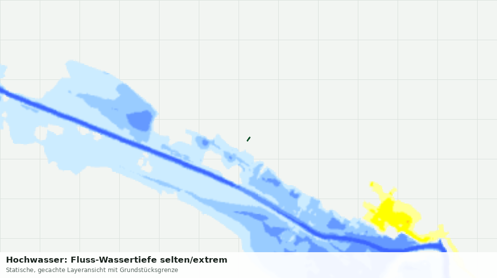 Statische Kartenansicht: Hochwasser: Fluss-Wassertiefe selten/extrem