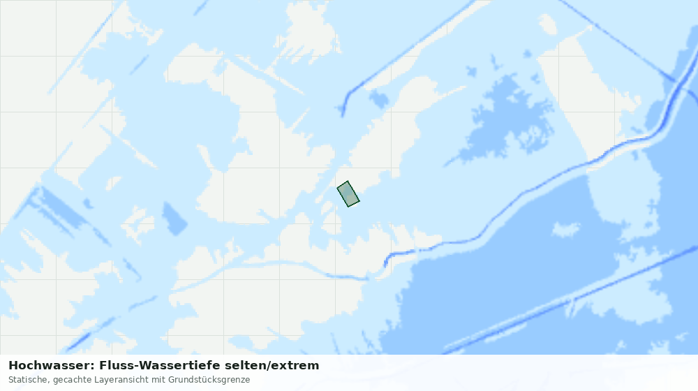 Statische Kartenansicht: Hochwasser: Fluss-Wassertiefe selten/extrem