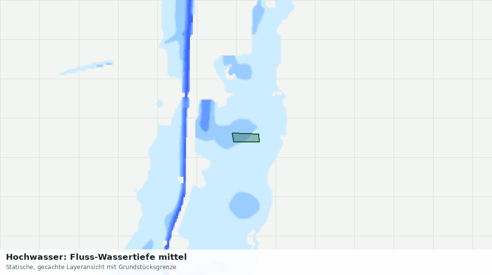 Statische Kartenansicht: Hochwasser: Fluss-Wassertiefe mittel
