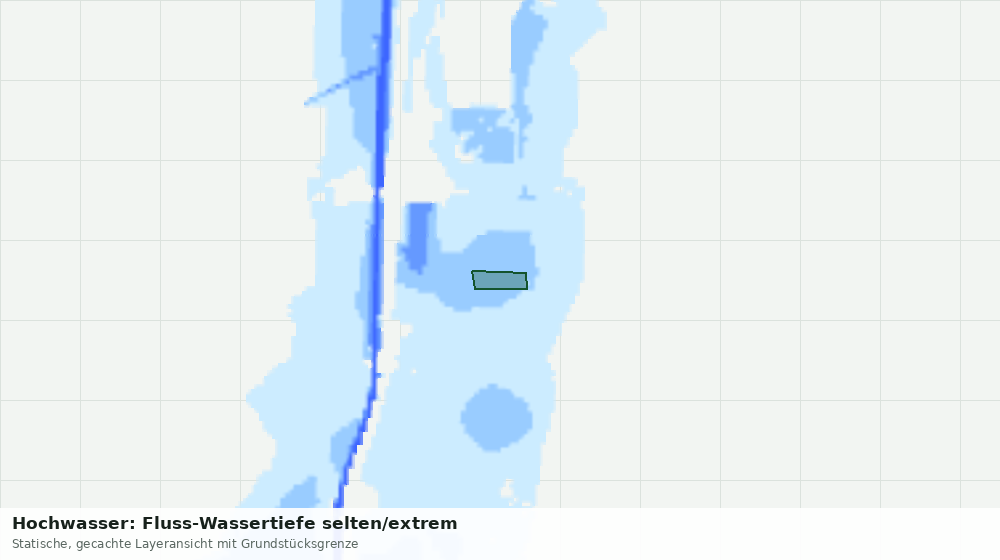 Statische Kartenansicht: Hochwasser: Fluss-Wassertiefe selten/extrem