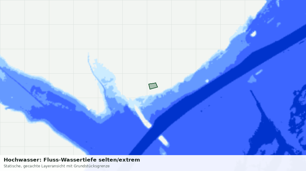Statische Kartenansicht: Hochwasser: Fluss-Wassertiefe selten/extrem
