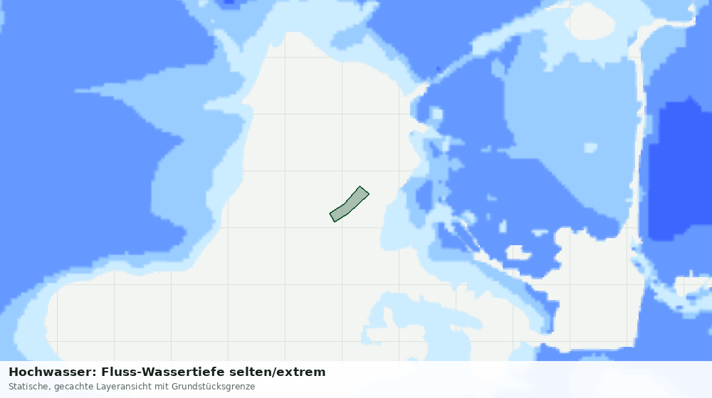 Statische Kartenansicht: Hochwasser: Fluss-Wassertiefe selten/extrem
