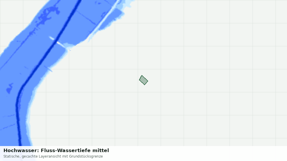 Statische Kartenansicht: Hochwasser: Fluss-Wassertiefe mittel