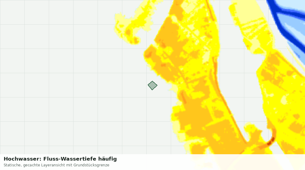 Statische Kartenansicht: Hochwasser: Fluss-Wassertiefe häufig
