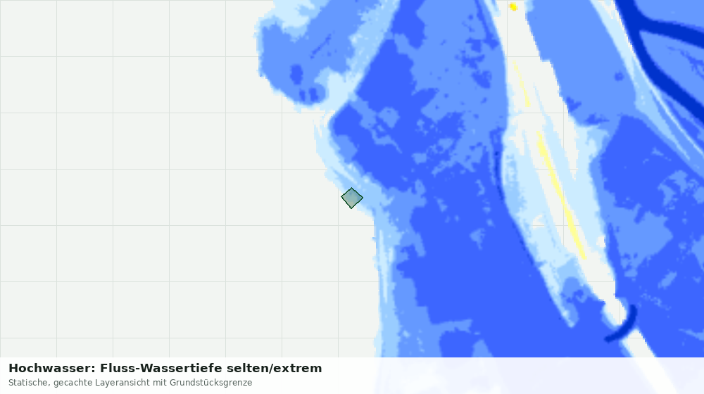 Statische Kartenansicht: Hochwasser: Fluss-Wassertiefe selten/extrem