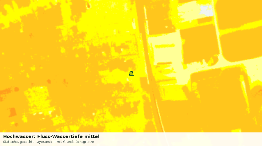 Statische Kartenansicht: Hochwasser: Fluss-Wassertiefe mittel