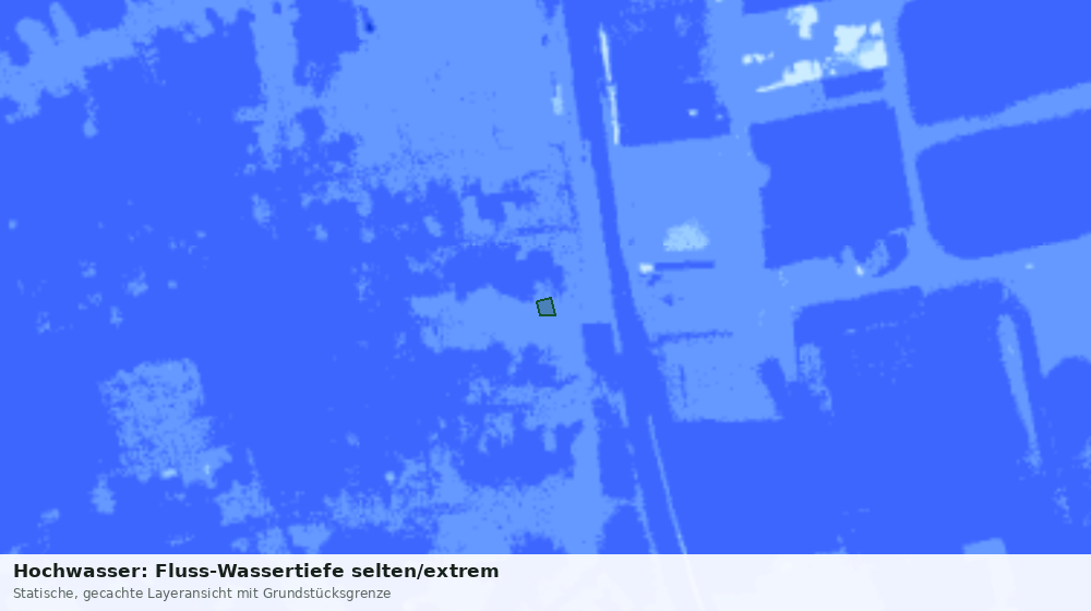 Statische Kartenansicht: Hochwasser: Fluss-Wassertiefe selten/extrem