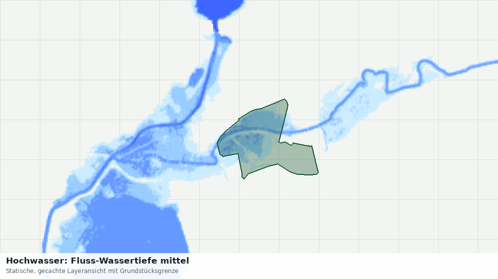 Statische Kartenansicht: Hochwasser: Fluss-Wassertiefe mittel