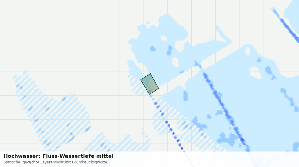 Statische Kartenansicht: Hochwasser: Fluss-Wassertiefe mittel
