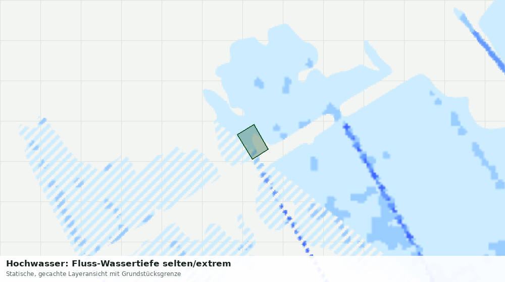 Statische Kartenansicht: Hochwasser: Fluss-Wassertiefe selten/extrem