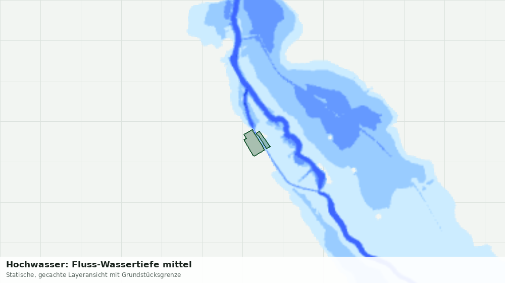 Statische Kartenansicht: Hochwasser: Fluss-Wassertiefe mittel
