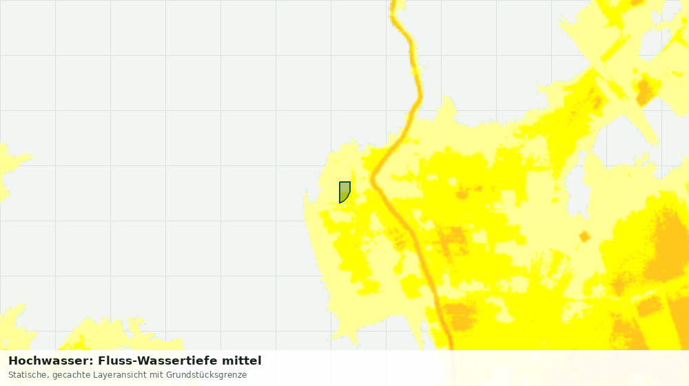 Statische Kartenansicht: Hochwasser: Fluss-Wassertiefe mittel