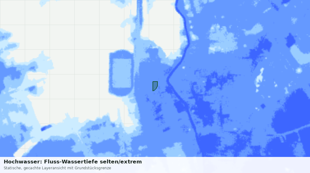 Statische Kartenansicht: Hochwasser: Fluss-Wassertiefe selten/extrem