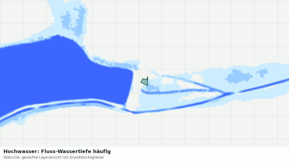Statische Kartenansicht: Hochwasser: Fluss-Wassertiefe häufig