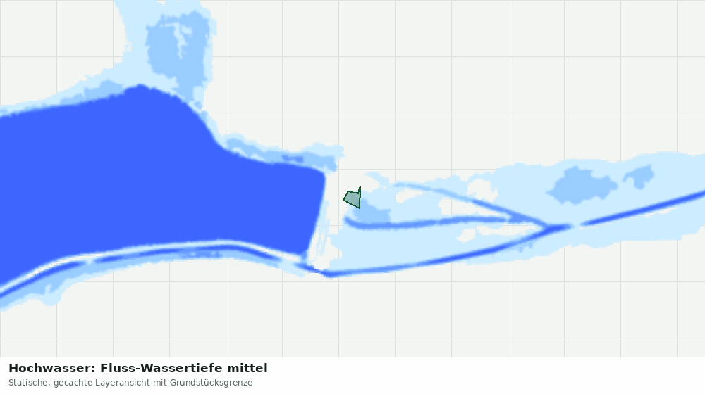 Statische Kartenansicht: Hochwasser: Fluss-Wassertiefe mittel