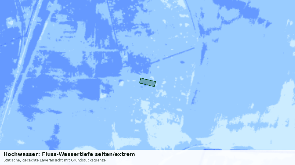 Statische Kartenansicht: Hochwasser: Fluss-Wassertiefe selten/extrem