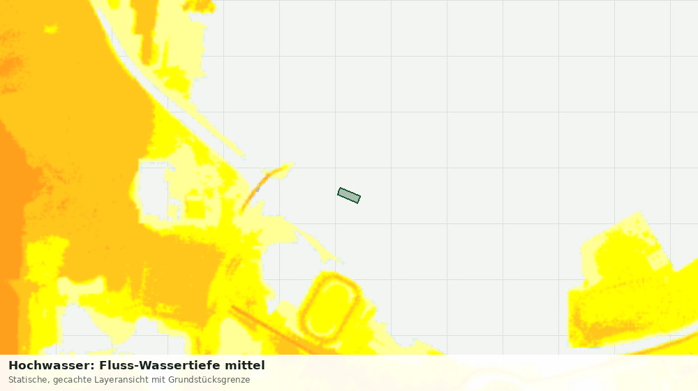 Statische Kartenansicht: Hochwasser: Fluss-Wassertiefe mittel