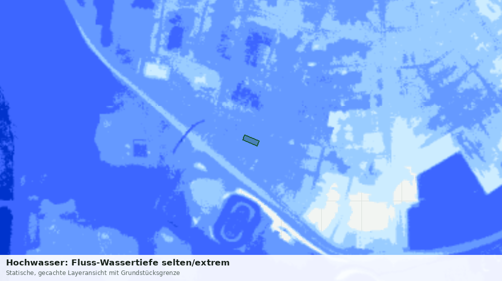Statische Kartenansicht: Hochwasser: Fluss-Wassertiefe selten/extrem