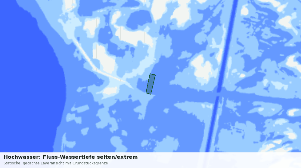 Statische Kartenansicht: Hochwasser: Fluss-Wassertiefe selten/extrem